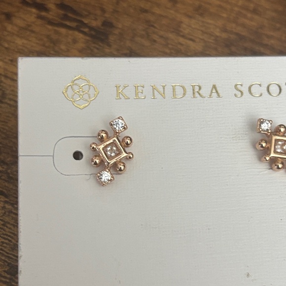 Kendra Scott Tilda Rose Gold Earrings - Picture 2 of 3